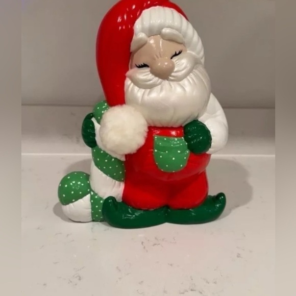 Santa Cookie Jar and Santa Ceramic hand painted figure - Picture 7 of 7
